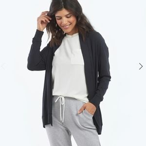 Summersalt black ribbed cardigan medium